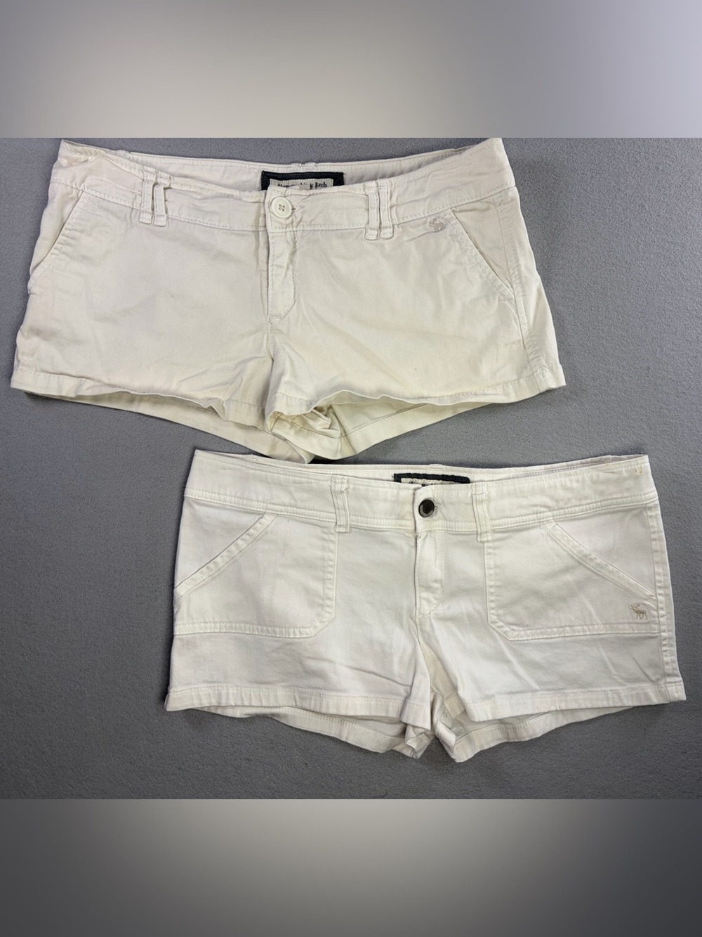 Abercrombie & Fitch Vintage Y2K low-rise White Women's Shorts — Pair